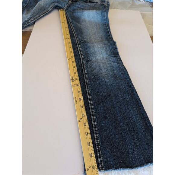 Soundgirl Jeans Women's Size 3 Blue Denim Bootcut Light Wash Embellished Logo - Picture 7 of 9